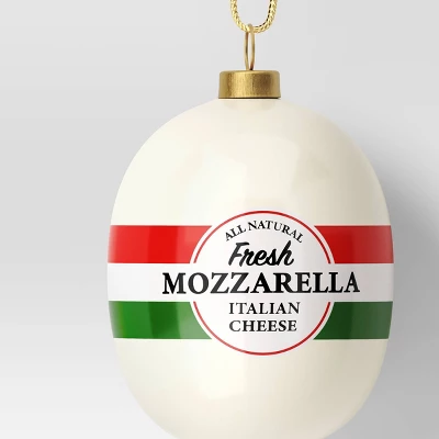 3" Christmas Glass Mozzarella Ornament - Wondershop™ 2 3" Christmas Glass Mozzarella Ornament - Wondershop™ - Image 2
