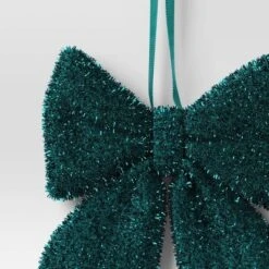 6.5" Christmas Tinsel Bow Ornament Dark Green - Wondershop™ 3 6.5" Christmas Tinsel Bow Ornament Dark Green - Wondershop™ -Christmas Sale Store GUEST 04e9da63 ec39 4f9b b681 a1f59dc2134a