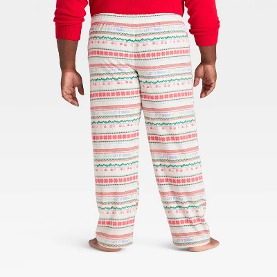 Men's "Let It Snow" Fair Isle Microfleece Holiday Matching Family Pajama Pants - Wondershop™ Cream 1 Men's "Let It Snow" Fair Isle Microfleece Holiday Matching Family Pajama Pants - Wondershop™ Cream