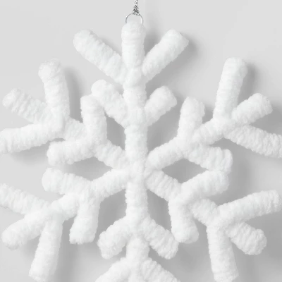 Yarn-Wrapped Snowflake Christmas Tree Ornament White - Wondershop™ 2 Yarn-Wrapped Snowflake Christmas Tree Ornament White - Wondershop™ - Image 2
