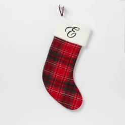 20" Plaid Monogram Christmas Holiday Stocking With Faux Fur Cuff Red/Green/White - Wondershop™ 26 20" Plaid Monogram Christmas Holiday Stocking With Faux Fur Cuff Red/Green/White - Wondershop™ -Christmas Sale Store GUEST 078e41a1 80ad 4302 8d97 131daeba566f
