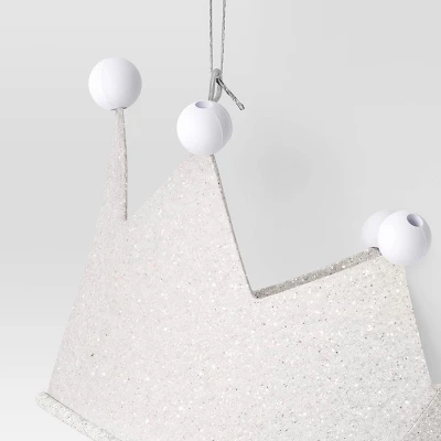 Christmas Metal Glitter Crown Christmas Tree Ornament White - Wondershop™ 2 Christmas Metal Glitter Crown Christmas Tree Ornament White - Wondershop™ - Image 2