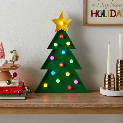 17" Marquee Christmas Tree Novelty Sculpture Light - Wondershop™ 1 17" Marquee Christmas Tree Novelty Sculpture Light - Wondershop™