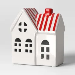 5.25" Christmas Lit White Ceramic House - Wondershop™ -Christmas Sale Store GUEST 0a79149b 6455 46f0 b6f1 051a56fc7110
