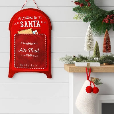 21" Christmas Santa's Mailbox Wall Hanging Decor - Wondershop™ 1 21" Christmas Santa's Mailbox Wall Hanging Decor - Wondershop™