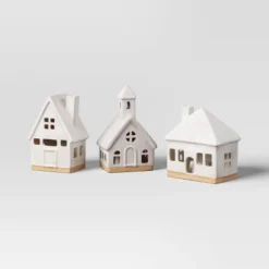 3pc Lit Ceramic Buildings Decorative Christmas Figurine Set - Wondershop™ White -Christmas Sale Store GUEST 0b1ccda6 afab 4f1b af21 0ab7193b173d