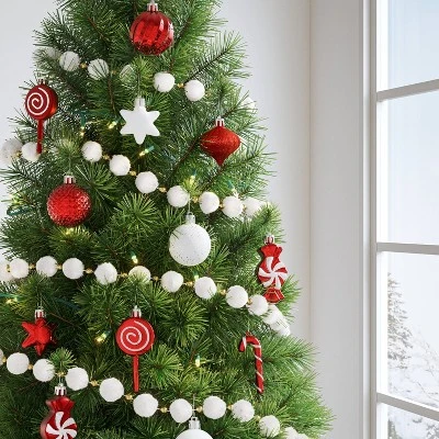 20ct Christmas Mixed Candy Ornament Set White/Red - Wondershop™ 1 20ct Christmas Mixed Candy Ornament Set White/Red - Wondershop™