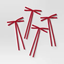 4ct Faux Velvet Fabric Christmas Decorative Bow - Wondershop™ -Christmas Sale Store GUEST 120bbc88 c943 4817 bb89 1ee597fa20fe