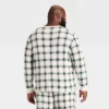 Men's Plaid Ribbed Long Sleeve Holiday Matching Family Pajama Shirt - Wondershop™ Cream -Christmas Sale Store GUEST 128e6a13 a1dd 4e52 817c c774ef2f64d7