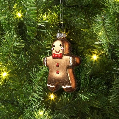 Christmas Glass Gingerbread Man Ornament - Wondershop™ 1 Christmas Glass Gingerbread Man Ornament - Wondershop™