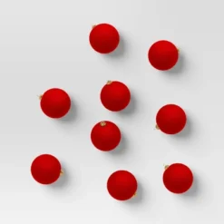 9ct 80mm Christmas Flocked Ball Ornament Set - Wondershop™ -Christmas Sale Store GUEST 19ceb34d 1310 457d a3c8 e57ee30c9eca