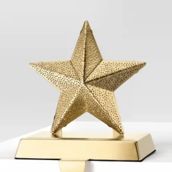 2pk Christmas Lit Metal Perforated Star Stocking Holder Gold - Wondershop™ -Christmas Sale Store GUEST 29ce616f 008e 4e34 988a 7dcbf68b459e