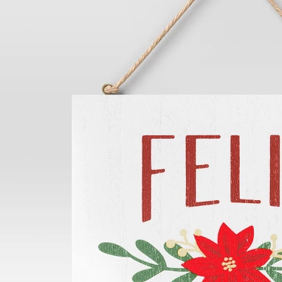 Reversible 'Felices Fiestas' To 'Feliz Navidad' Wood Christmas Wall Décor Dark Red/White - Wondershop™ 4 Reversible 'Felices Fiestas' To 'Feliz Navidad' Wood Christmas Wall Décor Dark Red/White - Wondershop™ - Image 4