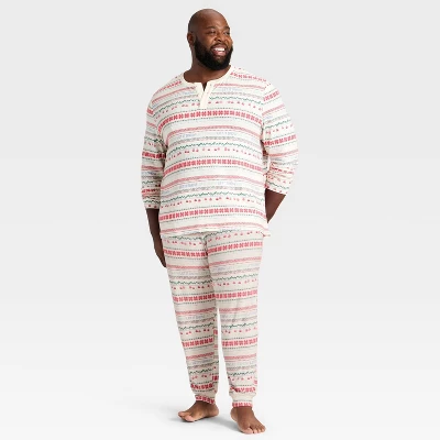 Men's "Let It Snow" Fair Isle Cozy Knit Holiday Matching Family Pajama Pants - Wondershop™ Cream 2 Men's "Let It Snow" Fair Isle Cozy Knit Holiday Matching Family Pajama Pants - Wondershop™ Cream - Image 2