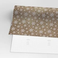 30” 20 Sq Ft Christmas Roll Wrap White Snowflakes On Brown Kraft - Wondershop™ -Christmas Sale Store GUEST 3370b8b0 4173 4e25 8511 da639fe9a2c7