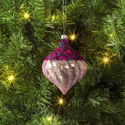 Christmas Swirl Onion Light Pink Ornament - Wondershop™ 1 Christmas Swirl Onion Light Pink Ornament - Wondershop™