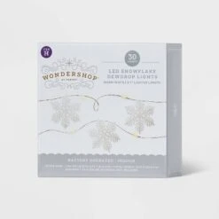 30ct LED Dewdrop With Glittered Snowflakes Christmas Indoor Novelty String Lights Warm White With Silver Wire - Wondershop™ -Christmas Sale Store GUEST 398b7c3d 962e 49a1 ad0d b963167533ae