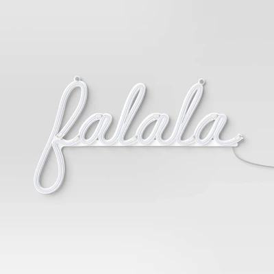 LED Animated Christmas Neon Fa La La Hangable Sign White/Red/Green - Wondershop™ 2 LED Animated Christmas Neon Fa La La Hangable Sign White/Red/Green - Wondershop™ - Image 2