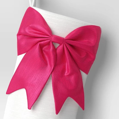 21" White Stocking With 3D Bow Decor - Wondershop™ 2 21" White Stocking With 3D Bow Decor - Wondershop™ - Image 2