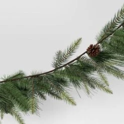 6' Christmas Unlit Icy Glitter Mixed Green With Pinecones Garland - Wondershop™ -Christmas Sale Store GUEST 42943e79 6598 4dd4 a11e 752810045d62