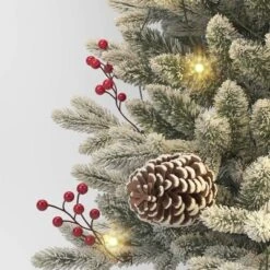 3.5' Pre-Lit Potted Flocked Balsam Artificial Christmas Tree With Berries And Pine Cones - Wondershop™ -Christmas Sale Store GUEST 42e75aed af8e 414b a76d 7640a3783217