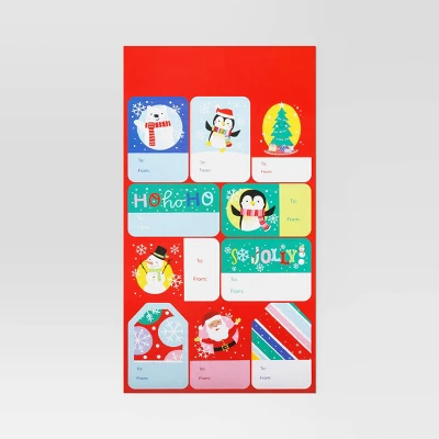 50ct Christmas Gift Tags Peel And Stick Red - Wondershop™ 2 50ct Christmas Gift Tags Peel And Stick Red - Wondershop™ - Image 2