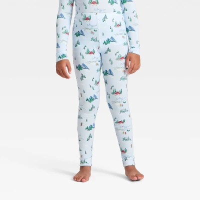 Kids' "Tis The Ski-son!" Cozy Knit Long Sleeve Shirt And Pants Holiday Matching Family Pajama Set - Wondershop™ Blue 3 Kids' "Tis The Ski-son!" Cozy Knit Long Sleeve Shirt And Pants Holiday Matching Family Pajama Set - Wondershop™ Blue - Image 3