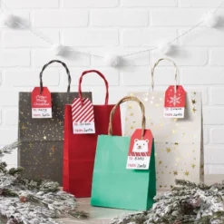 12ct Christmas Gift Tags Red/White - Wondershop™