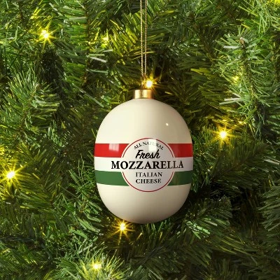 3" Christmas Glass Mozzarella Ornament - Wondershop™ 1 3" Christmas Glass Mozzarella Ornament - Wondershop™