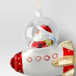 Christmas Glass Red Santa On Spaceship Ornament - Wondershop™ -Christmas Sale Store GUEST 5ad91cc2 f99f 460d 94cb 08696f66ce77