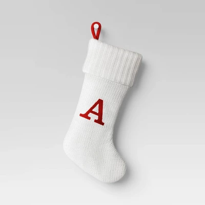 Knit Monogram Christmas Stocking White - Wondershop™ 3 Knit Monogram Christmas Stocking White - Wondershop™ - Image 3