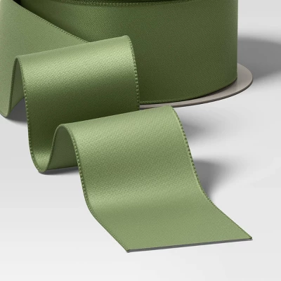 36' Christmas Modern Heritage Premium Ribbon Green Satin - Wondershop™ 2 36' Christmas Modern Heritage Premium Ribbon Green Satin - Wondershop™ - Image 2