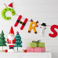 6' Colorful Fabric 'Christmas' Decorative Wall Garland - Wondershop™