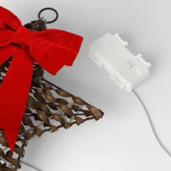 30ct Battery Operated Christmas Hanging Twisted Faux Rattan Star With Red Velvet Bow - Warm White Lights - Wondershop™ 5 30ct Battery Operated Christmas Hanging Twisted Faux Rattan Star With Red Velvet Bow - Warm White Lights - Wondershop™ -Christmas Sale Store GUEST 6ab43f64 a325 4d29 b3c7 108e287e4eee