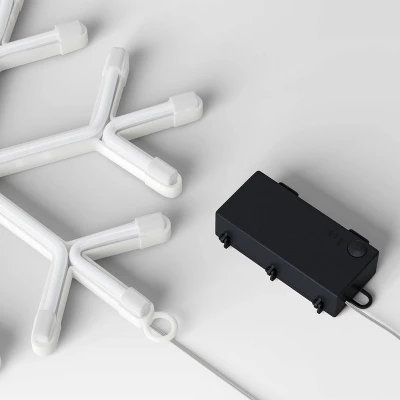 LED Battery Operated Christmas Neon Snowflake Hangable Sign Blue - Wondershop™ 3 LED Battery Operated Christmas Neon Snowflake Hangable Sign Blue - Wondershop™ - Image 3