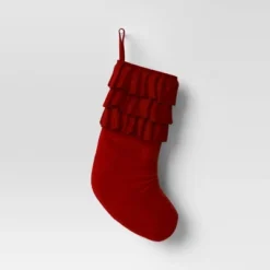 20" Velvet Stocking With Ruffles - Wondershop™ -Christmas Sale Store GUEST 6db9a51e 0893 485f 8b67 471e16f405b7