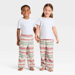 Toddler "Let It Snow" Fair Isle Microfleece Holiday Matching Family Pajama Pants - Wondershop™ Cream -Christmas Sale Store GUEST 6f910ef2 d720 4e53 a8b9 47c906f75a15