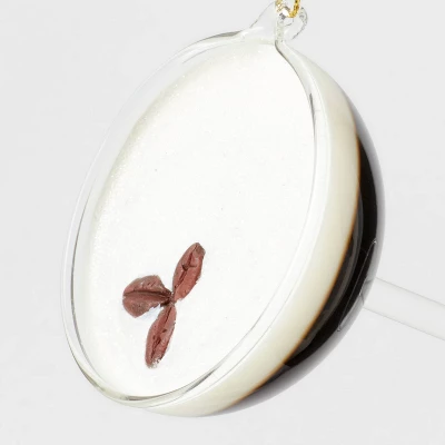 Glass Espresso Martini Cocktail Christmas Tree Ornament Brown - Wondershop™: Festive Indoor Decoration, 3.5" 2 Glass Espresso Martini Cocktail Christmas Tree Ornament Brown - Wondershop™: Festive Indoor Decoration, 3.5" - Image 2