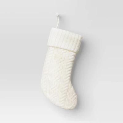 20" Cable Knit Christmas Stocking - Wondershop™ 3 20" Cable Knit Christmas Stocking - Wondershop™ - Image 3