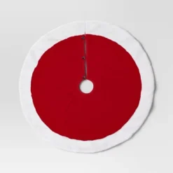 Christmas Plush With Fur Trim Tree Skirt Red And White - Wondershop™ -Christmas Sale Store GUEST 7494d0ba 396a 4a40 9827 6d195cf84405