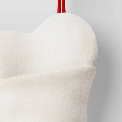 20" Christmas Faux Shearling Bone Shaped Stocking White - Wondershop™ 2 20" Christmas Faux Shearling Bone Shaped Stocking White - Wondershop™ - Image 2
