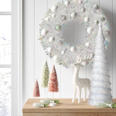 18" Christmas Tinsel Tree Decor Iridescent - Wondershop™ 1 18" Christmas Tinsel Tree Decor Iridescent - Wondershop™