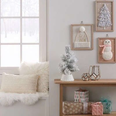 7" Cable Knit Mini Christmas Tree Collar White - Wondershop™: Solid Pattern, Plastic & Fabric 1 7" Cable Knit Mini Christmas Tree Collar White - Wondershop™: Solid Pattern, Plastic & Fabric