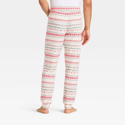 Men's "Let It Snow" Fair Isle Cozy Knit Holiday Matching Family Pajama Pants - Wondershop™ Cream 1 Men's "Let It Snow" Fair Isle Cozy Knit Holiday Matching Family Pajama Pants - Wondershop™ Cream