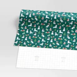 30" 50 Sq Ft Christmas Roll Wrap Illustrated Dogs On Green - Wondershop™ -Christmas Sale Store GUEST 8370f796 9f97 4ef9 96e3 103c632126b7