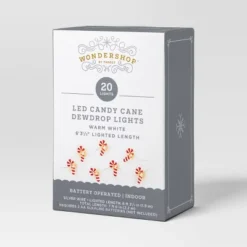 20ct LED Battery Operated Christmas Candy Cane Dew Drop Lights Warm White With Silver Wire - Wondershop™ -Christmas Sale Store GUEST 8552eb97 42a8 4ad0 838d 5b404b5f8c6d