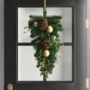 28" Decorated Pine Hanging Christmas Artificial Swag Green/Champagne Gold - Wondershop™ -Christmas Sale Store GUEST 88f57eb6 c0d1 4c8b 977b 6a9f93128099
