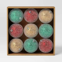 9ct 100mm Christmas Ornament Set Iced Green/Champagne/Red - Wondershop™ 4 9ct 100mm Christmas Ornament Set Iced Green/Champagne/Red - Wondershop™ -Christmas Sale Store GUEST 8b6c139b 96a5 4500 a2c6 0d5d9c787093