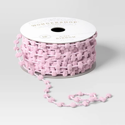 18' Christmas Humble Cheer Premium Ribbon Pink Poms - Wondershop™ 2 18' Christmas Humble Cheer Premium Ribbon Pink Poms - Wondershop™ - Image 2