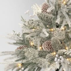 28" Pre-Lit Christmas Mixed Artificial Flocked Greenery With Ground Stake - Wondershop™ -Christmas Sale Store GUEST 9119ced2 8611 4ed5 abcf d10acb360bd8